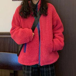 Fleece Zip Jacket Rose Pink - One Size