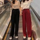 High-waist Wide-leg Pants / Short-sleeve T-shirt / Set