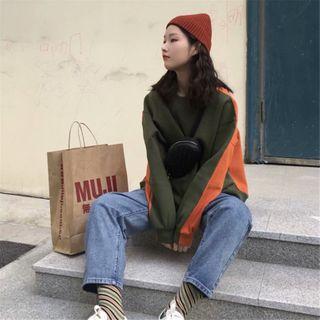 Two Tone Sweatshirt As Shown In Figure - One Size