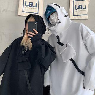 Couple Matching Asymmetric Buckled Hoodie