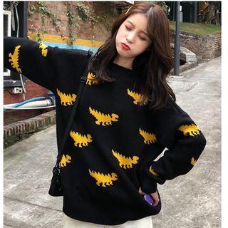 Couple Matching Dinosaur Print Sweater