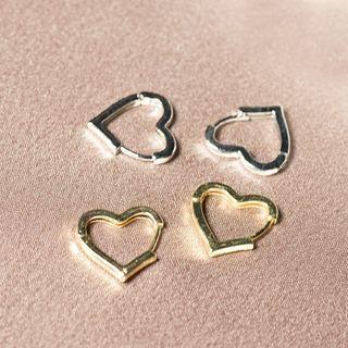 Cutout Metal Sweetheart Earrings