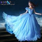 Embellished Puff Sleeve Ball Gown