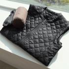 Lightweight Quilted Zip-up Vest With Pouch