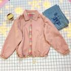 Reversible Zip-up Jacket With Lining - Pink - One Size
