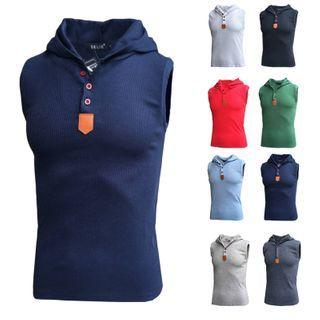 Hooded Ribbed Tank Top
