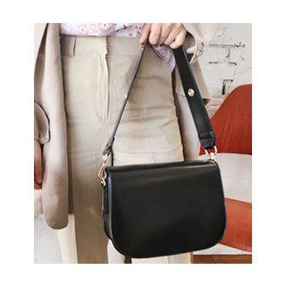 Flap Synthetic Leather Crossbody Bag