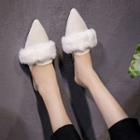 Fluffy Pointed Flats