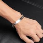 Bar Two-tone Stainless Steel Bracelet Gs963 - One Size