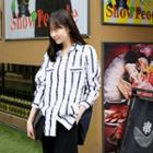 Flap-front Stripe Shirt