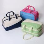 Two-tone Beach Bag With Waterproof Compartment