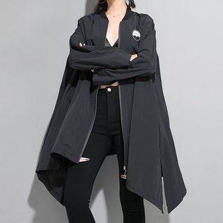 Lettering Zip Jacket Black - One Size