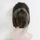 Organza Bow Hair Tie Grayish Green - One Size