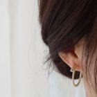Hoop Rhinestone Ear Stud 1 Pair - My30713 - Gold - One Size
