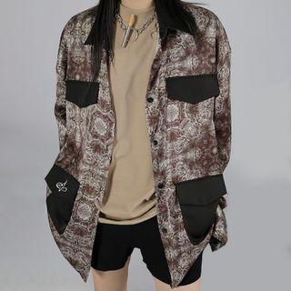 Patterned Pocket Detail Shirt