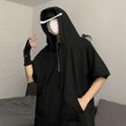 Elbow-sleeve Hooded T-shirt / Vest
