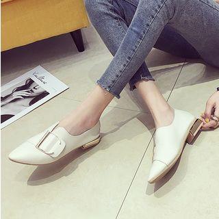 Buckled Almond-toe Loafers