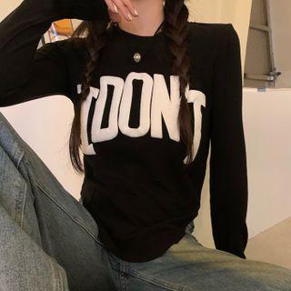 Long Sleeve Printed Asymmetrical T-shirt