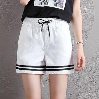 High-waist Cotton Linen Shorts