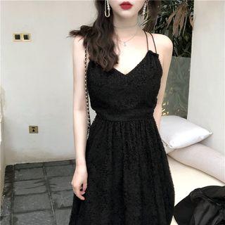 Strappy A-line Dress Black - One Size