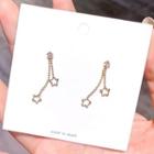 Rhinestone & Star Dangle Earring 1 Pair - As Shown In Figure - One Size
