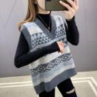 Print Sweater Vest