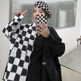 Checkered Panel Shirt
