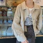 Corduroy Shirt Jacket Khaki - One Size