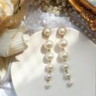 Faux Pearl Dangle Earring 925 Sterling Silver - 1 Pr - White - One Size