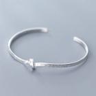 Twisted 925 Sterling Silver Open Bangle S925 Silver - Bangle - Silver - One Size