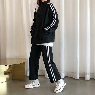 Striped Panel Zip Jacket / Sweatpants