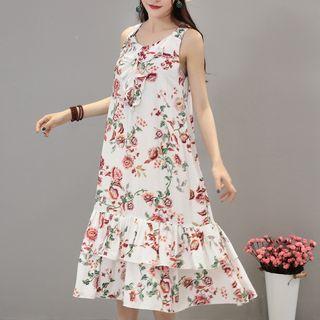 Flower Print Ruffle Sundress