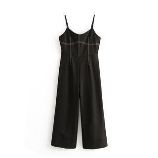 Contrast Trim Spaghetti Strap Jumpsuit