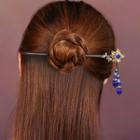 Stone Bead & Gold Plated Flower Hair Stick