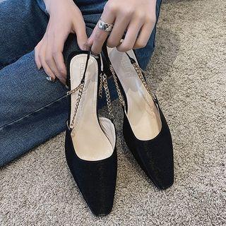 Chained Slingback Sandals