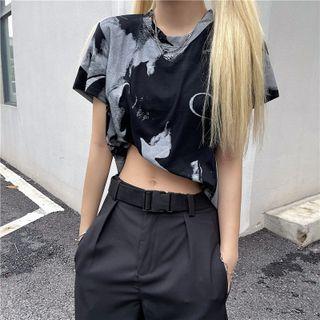 Short-sleeve Tie Dye Polo Shirt