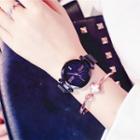 Set: Milanese Strap Watch + Bangle (various Designs)