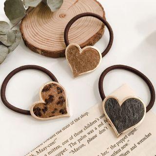 Fleece Heart Hair Tie