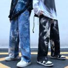 Tie-dye Corduroy Loose Fit Pants