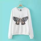 Butterfly Print Pullover