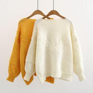 Puff-sleeve Boatneck Sweater
