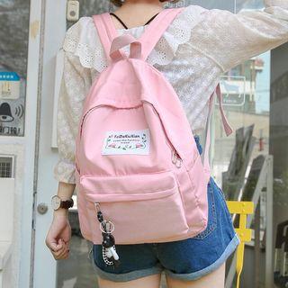 Lightweight Backpack With Bear Charm