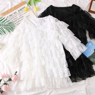 Layered Lace Mini Dress