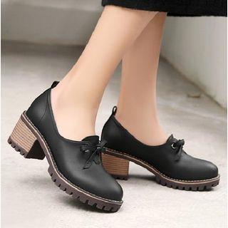 Bow Block Heel Shoes