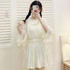 Long-sleeve Ruffled A-line Lace-up Chiffon Lolita Dress