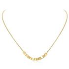 Cube Pendant Stainless Steel Necklace Gold - One Size