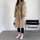Tie Waist Fleece Coat