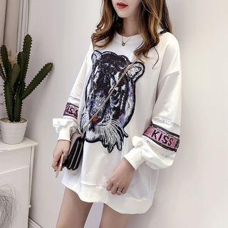 Tiger Sequined Pullover