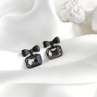 Alloy Bow Faux Crystal Earring
