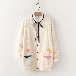 Cable Knit Pocketed Cardigan